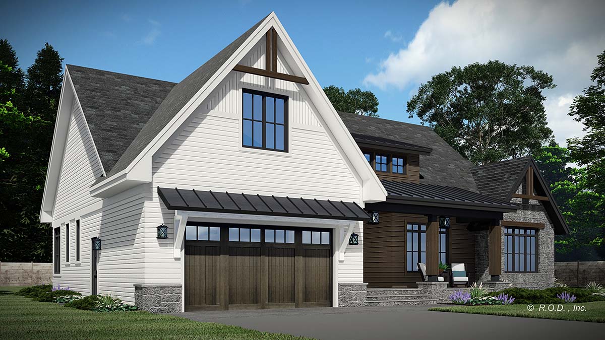 Country, Craftsman, Farmhouse, Traditional Plan with 2229 Sq. Ft., 3 Bedrooms, 3 Bathrooms, 2 Car Garage Picture 3