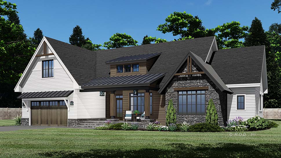 Country, Craftsman, Farmhouse, Traditional Plan with 2229 Sq. Ft., 3 Bedrooms, 3 Bathrooms, 2 Car Garage Picture 5