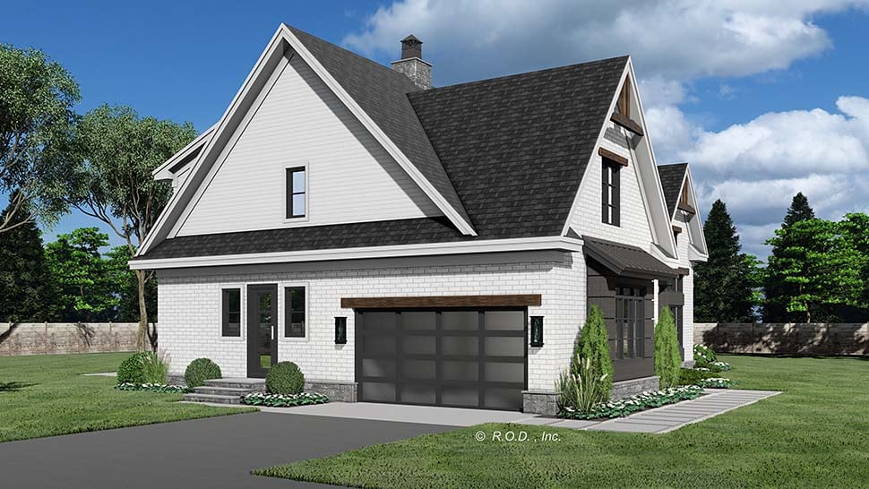 Farmhouse Plan with 3282 Sq. Ft., 4 Bedrooms, 4 Bathrooms, 2 Car Garage Picture 4
