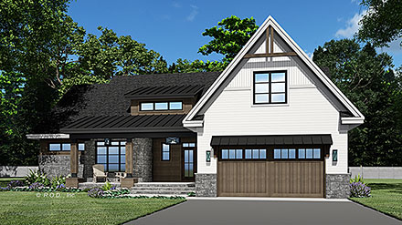 Country Craftsman Farmhouse Traditional Elevation of Plan 41926