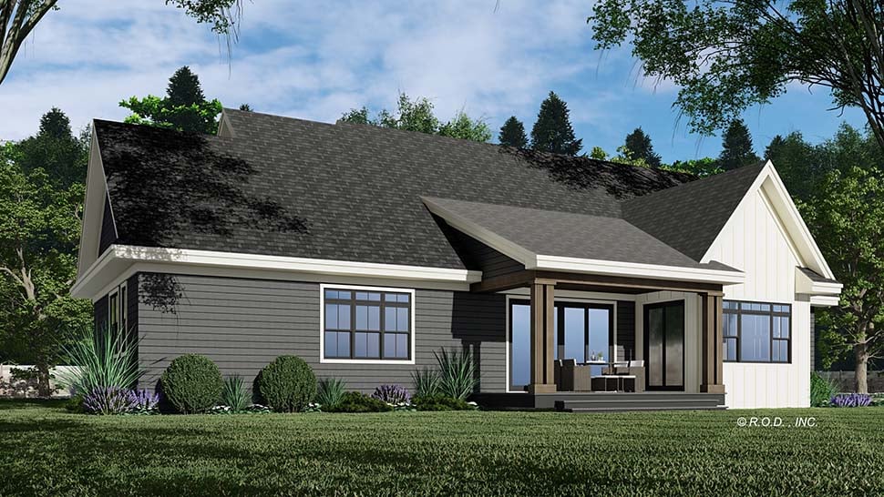 Country, Traditional Plan with 2120 Sq. Ft., 3 Bedrooms, 3 Bathrooms, 2 Car Garage Picture 5