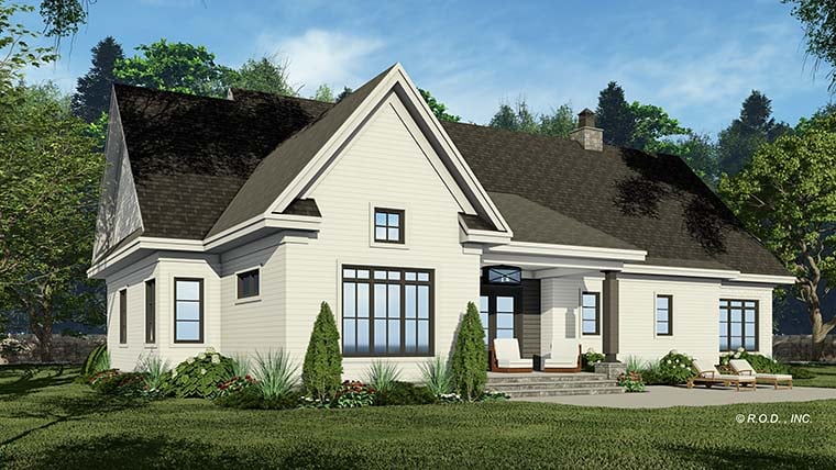 Craftsman, Farmhouse Plan with 2425 Sq. Ft., 4 Bedrooms, 3 Bathrooms, 2 Car Garage Picture 6