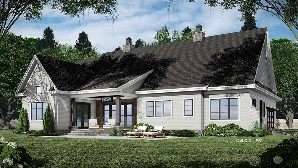 Farmhouse Plan with 2336 Sq. Ft., 4 Bedrooms, 3 Bathrooms, 2 Car Garage Picture 5