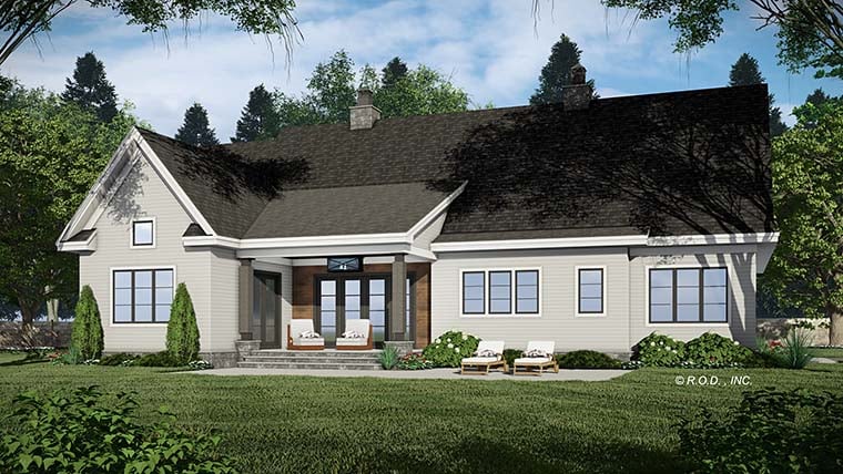 Farmhouse Plan with 2336 Sq. Ft., 4 Bedrooms, 3 Bathrooms, 2 Car Garage Picture 6