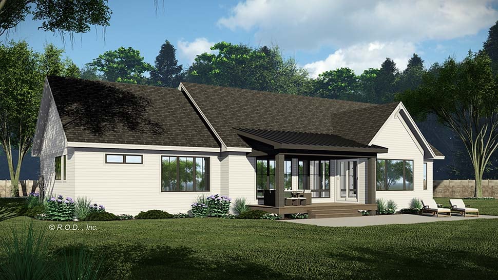 Country, Traditional Plan with 2554 Sq. Ft., 2 Bedrooms, 2 Bathrooms, 3 Car Garage Picture 4