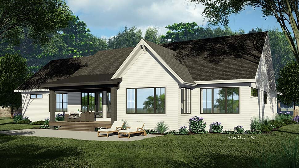Country, Traditional Plan with 2554 Sq. Ft., 2 Bedrooms, 2 Bathrooms, 3 Car Garage Picture 5