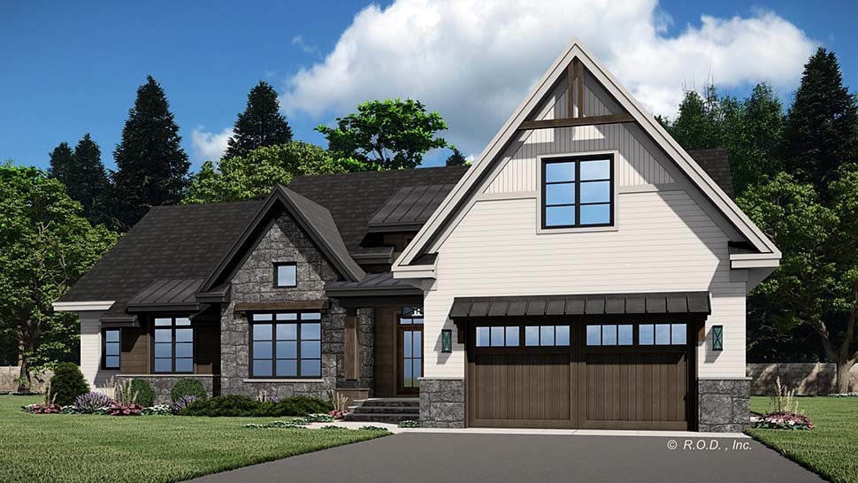 Farmhouse, Traditional Plan with 2277 Sq. Ft., 3 Bedrooms, 3 Bathrooms, 2 Car Garage Picture 4