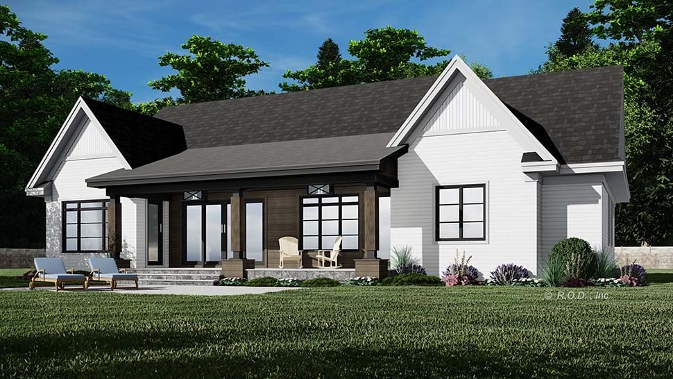 Farmhouse, Traditional Plan with 2277 Sq. Ft., 3 Bedrooms, 3 Bathrooms, 2 Car Garage Picture 5