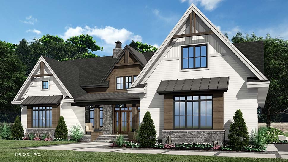 Farmhouse Plan with 2660 Sq. Ft., 3 Bedrooms, 3 Bathrooms, 2 Car Garage Picture 5