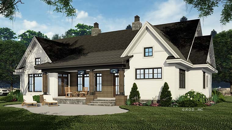 Farmhouse Plan with 2660 Sq. Ft., 3 Bedrooms, 3 Bathrooms, 2 Car Garage Picture 6