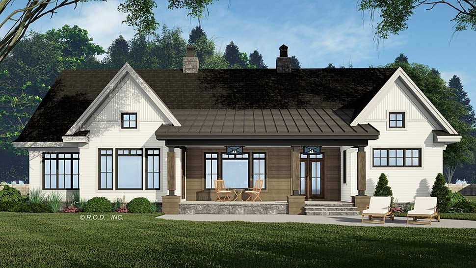 Farmhouse Plan with 2660 Sq. Ft., 3 Bedrooms, 3 Bathrooms, 2 Car Garage Picture 8