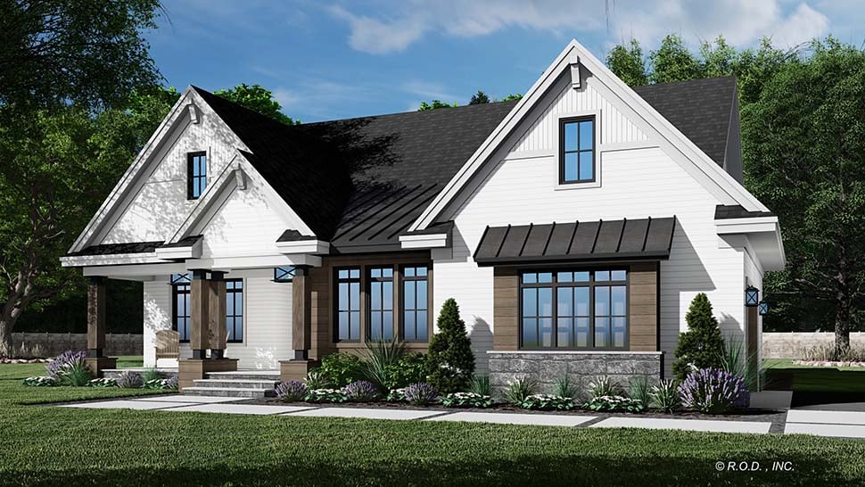 Farmhouse Plan with 2237 Sq. Ft., 2 Bedrooms, 3 Bathrooms, 2 Car Garage Picture 5