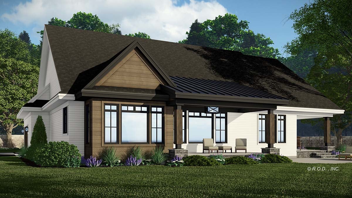 Farmhouse, Traditional Plan with 2563 Sq. Ft., 4 Bedrooms, 4 Bathrooms, 2 Car Garage Picture 2