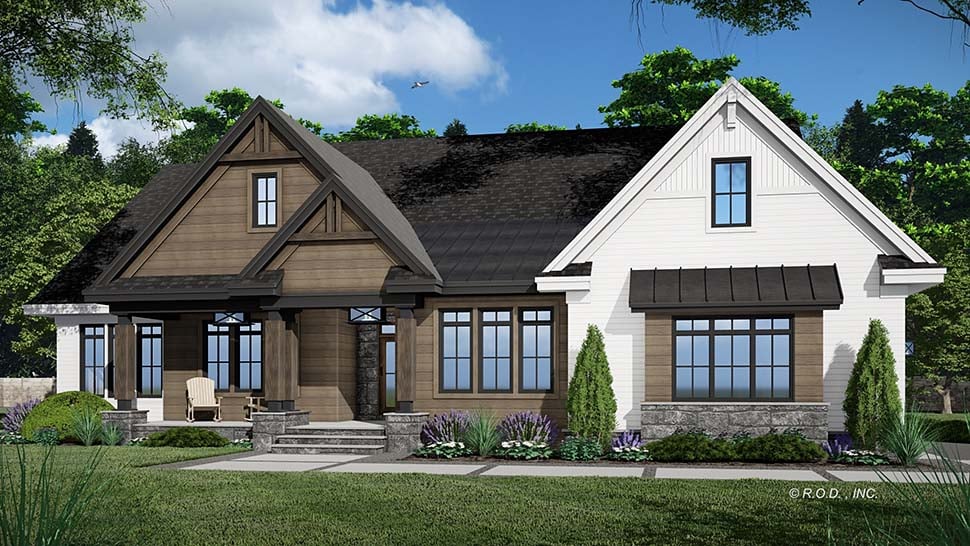 Farmhouse, Traditional Plan with 2563 Sq. Ft., 4 Bedrooms, 4 Bathrooms, 2 Car Garage Picture 5