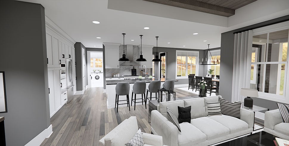 Contemporary, Farmhouse, New American Style Plan with 2176 Sq. Ft., 2 Bedrooms, 3 Bathrooms, 3 Car Garage Picture 21