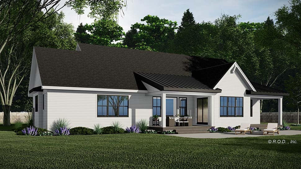 Contemporary, Farmhouse, New American Style Plan with 2176 Sq. Ft., 2 Bedrooms, 3 Bathrooms, 3 Car Garage Picture 5