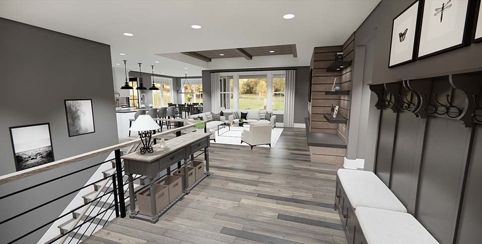 Contemporary, Farmhouse, New American Style Plan with 2176 Sq. Ft., 2 Bedrooms, 3 Bathrooms, 3 Car Garage Picture 7