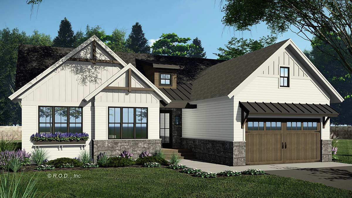 Contemporary, Craftsman, Farmhouse, New American Style Plan with 1952 Sq. Ft., 3 Bedrooms, 2 Bathrooms, 2 Car Garage Picture 33