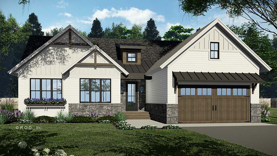 Contemporary, Craftsman, Farmhouse, New American Style Plan with 1952 Sq. Ft., 3 Bedrooms, 2 Bathrooms, 2 Car Garage Picture 32