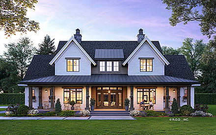 Country Farmhouse Elevation of Plan 41946