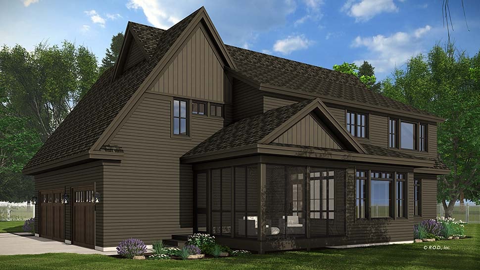 Country, Craftsman, Farmhouse, Traditional Plan with 3136 Sq. Ft., 4 Bedrooms, 4 Bathrooms, 3 Car Garage Picture 3