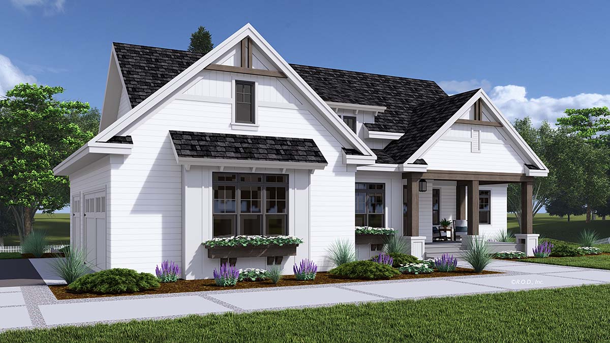 Craftsman, Farmhouse, New American Style, Traditional Plan with 3046 Sq. Ft., 4 Bedrooms, 4 Bathrooms, 2 Car Garage Picture 3