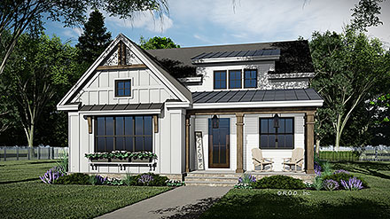 Cottage Country Farmhouse Traditional Elevation of Plan 41959