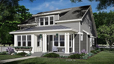 Bungalow Cottage Country Craftsman Traditional Elevation of Plan 41961