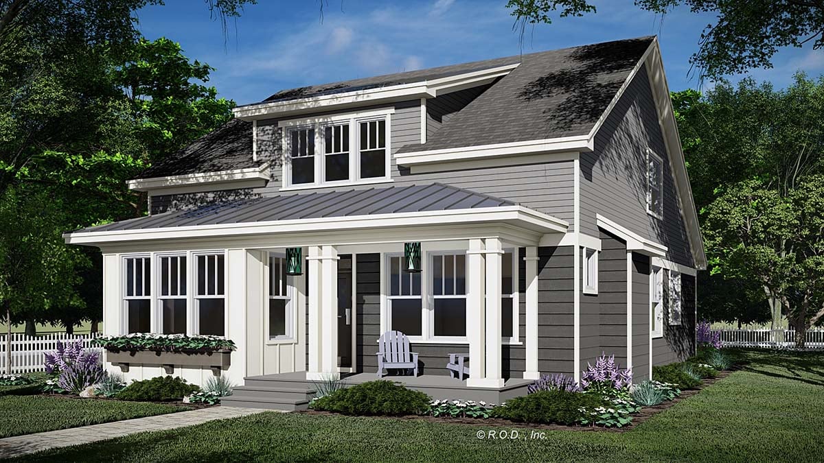 Bungalow, Cottage, Country, Craftsman, Traditional Plan with 2272 Sq. Ft., 3 Bedrooms, 4 Bathrooms, 2 Car Garage Elevation