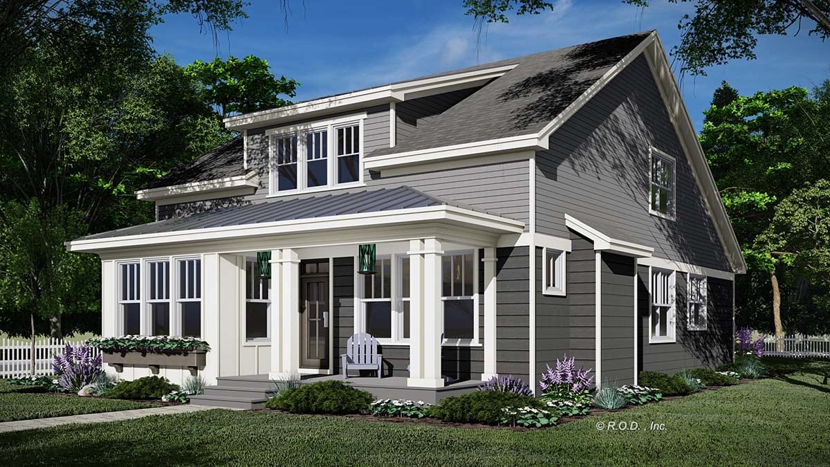 Bungalow, Cottage, Country, Craftsman, Traditional Plan with 2272 Sq. Ft., 3 Bedrooms, 4 Bathrooms, 2 Car Garage Picture 2