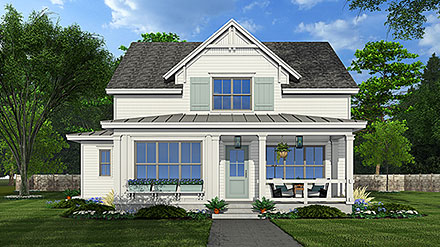 Country Farmhouse Elevation of Plan 41976