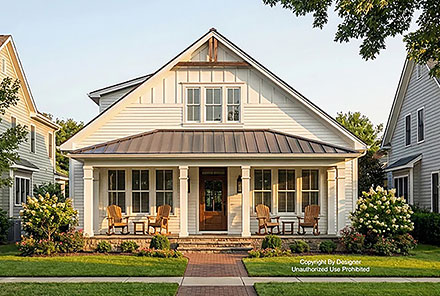 Cottage Country Farmhouse Traditional Elevation of Plan 41990