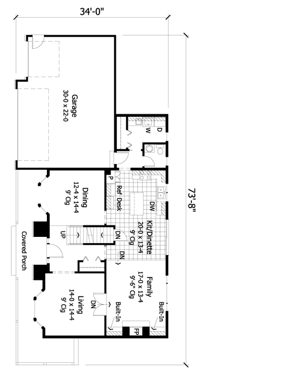 Colonial European Traditional Level One of Plan 42003