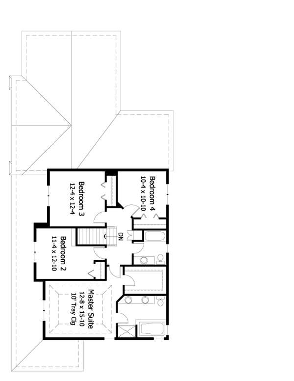 Colonial European Traditional Level Two of Plan 42003