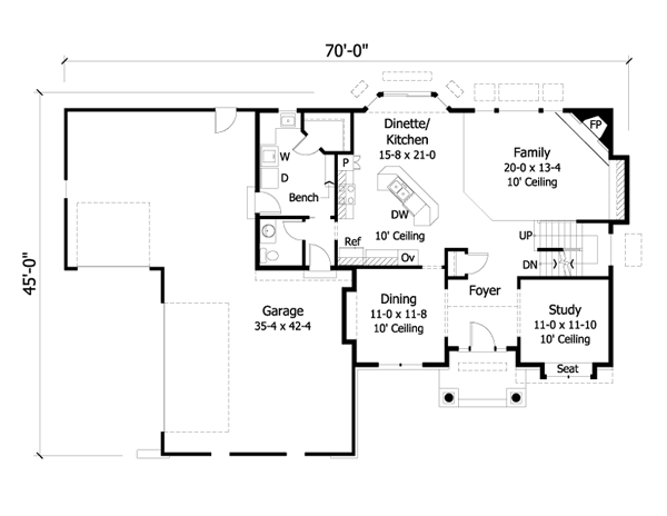 Colonial European Traditional Level One of Plan 42005