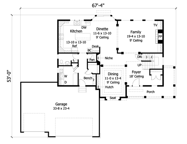 Colonial European Traditional Level One of Plan 42006