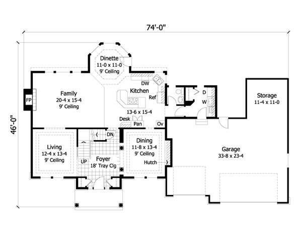 Colonial European Traditional Level One of Plan 42011