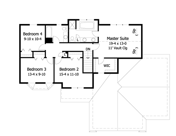 Colonial European Traditional Level Two of Plan 42032