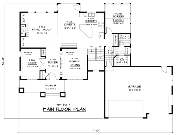 Colonial European Traditional Level One of Plan 42033