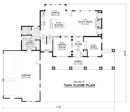House Plan 42035 First Level Plan