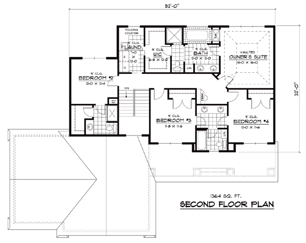 Colonial European Traditional Level Two of Plan 42036