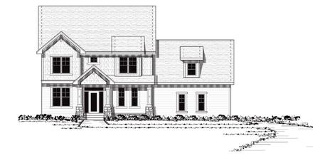Colonial European Traditional Elevation of Plan 42040
