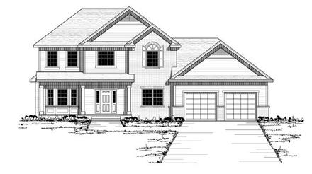 Colonial European Traditional Elevation of Plan 42059