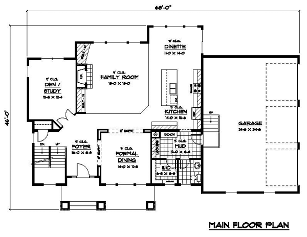 Colonial Traditional Level One of Plan 42069