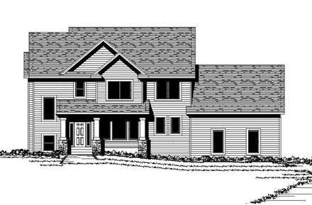 Colonial Traditional Elevation of Plan 42069