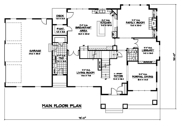 House Plan 42076 First Level Plan