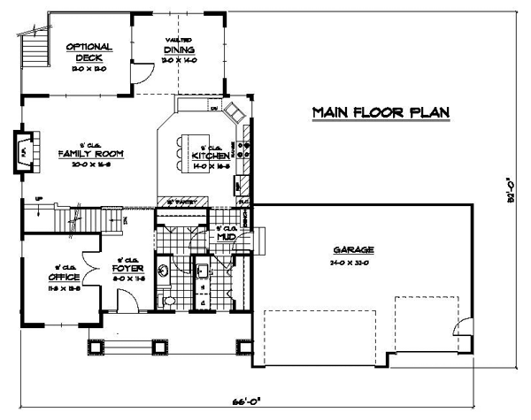 Colonial European Traditional Level One of Plan 42084