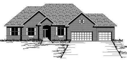 European Traditional Elevation of Plan 42085