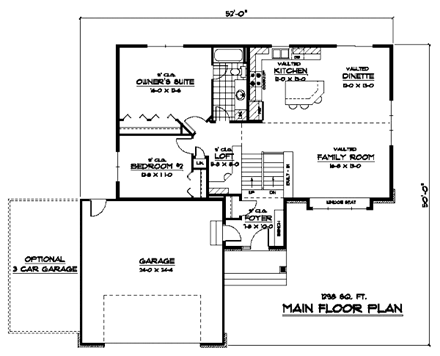 House Plan 42090 First Level Plan