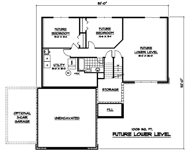 European Traditional Lower Level of Plan 42095